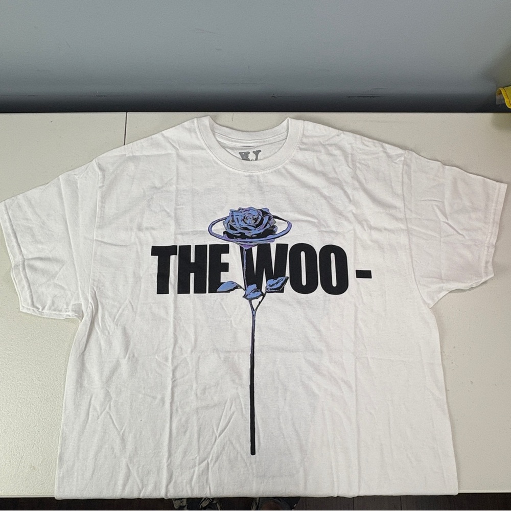 Vlone x Pop Smoke "The Woo" Graphic T-Shirt White New without tag Men Sz XL